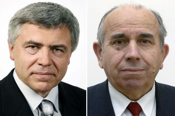 Miroslav Krejča za ČSSD (vlevo) a Josef Kalbáč za KDU-ČSL (vpravo).