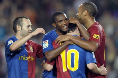 Barcelona slaví debakl Almeríe.