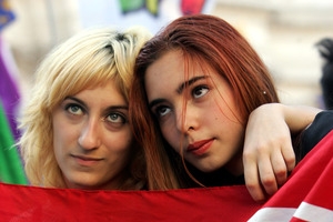 demonstrace v Itálii