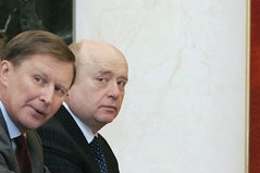 Zleva: První náměstek předsedy ruské vlády Sergej Ivanov