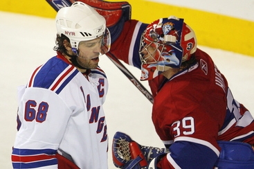 Jaromír Jágr v duelu Rangers v Montrealu.