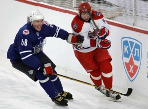 Jaromír Jágr během Utkání hvězd KHL na Rudém náměstí.