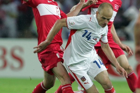 David Jarolím v utkání s Tureckem.