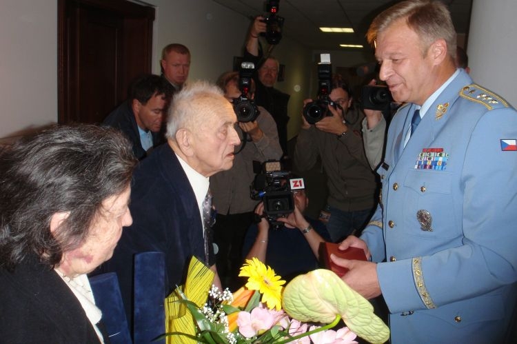 Jan Jelínek s manželkou Annou. Hrdinové druhé světové války na Volyni.