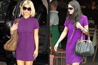 Zpěvačka Jessica Simpsonová a herečka Courtney Coxová (vpravo). 