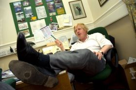 Konzervativní kandidát na londýnského starostu Boris Johnson.