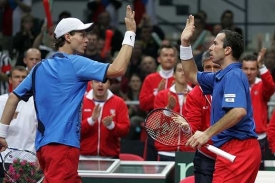 Če&scaron;t&iacute; tenist&eacute; Tom&aacute;&scaron; Berdych a Radek &Scaron;těp&aacute;nek.