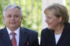 Lech Kaczyński a Angela Merkelová