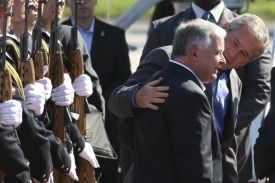 Lech Kaczyński & George Bush, červen 2007.