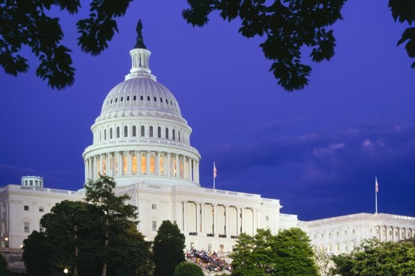 Budova Kapoitolu ve Washingtonu.