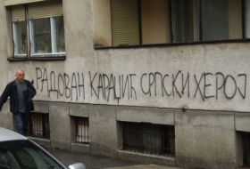 Srbský hrdina Karadžič. Banja Luka.