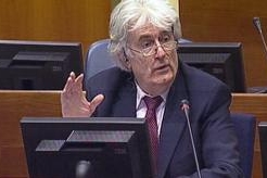 Karadžić se hájí u soudu.