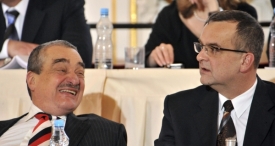 Karel Schwarzenberg a Miroslav Kalousek při prezidentsk&eacute; volbě