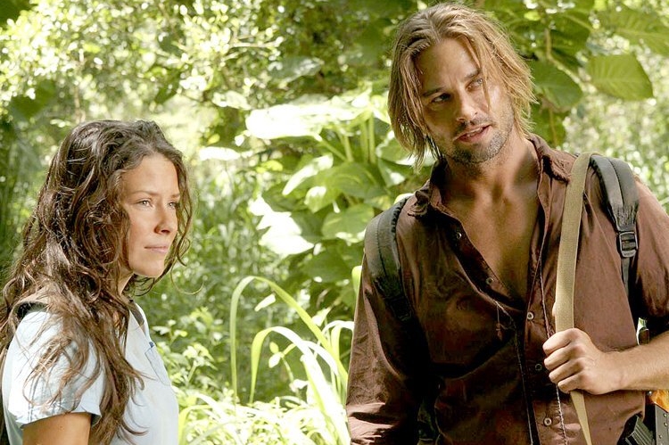 Dva z přitažlivých trosečníků, Kate a Sawyer.
