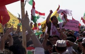 Protesty kurdsk&eacute; men&scaron;iny v severn&iacute;m Ir&aacute;ku