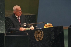 Prezident ČR Václav Klaus na summitu OSN