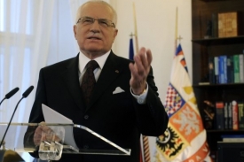 Václav Klaus při novoročním projevu