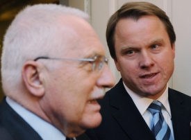 Václav Klaus a Martin Bursík.