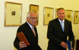 prezident Václav Klaus a premiér Mirek Topolánek