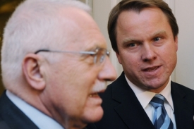 Václav Klaus a Martin Bursík.
