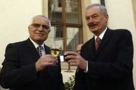 Prezident Václav Klaus a předseda Senátu Přemysl Sobotka