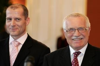 Václav Klaus s guvernérem ČNB Zdeňkem Tůmou.
