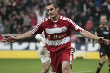 Útočník německé reprezentace a Bayernu Mnichov Miroslav Klose. 