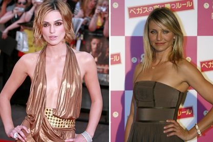 Herečky Keira Knightleyová (vlevo) a Cameron Diazová