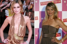 Herečky Keira Knightleyová (vlevo) a Cameron Diazová