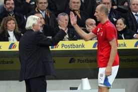 Trenér Karel Brückner a Jan Koller.