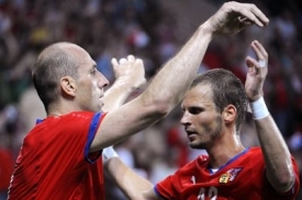 Jan Koller (vlevo) s Davidem Rozehnalem.
