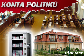 Konta politiků.