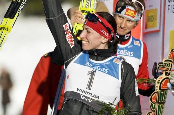 Vítězka Justyna Kowalczyková na archivním snímku. Vítězka Justyna Kowalczyková na archivním snímku.