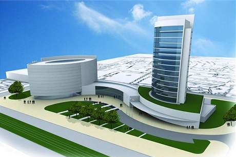 Návrh budoucí podoby Kolben Tower od architekta Kružíka.
