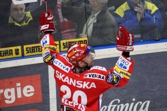 Radost prvního střelce Slavie Jakuba Klepiše.