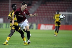 Sparťanský záložník Ondřej Kušnír v utkání proti Sheriffu Tiraspol.