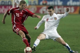 David Lafata v reprezentačním utkání proti Dánsku David Lafata v reprezentačním utkání proti Dánsku