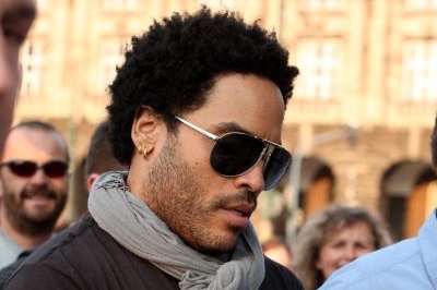 Lenny Kravitz v Praze na natáčení.