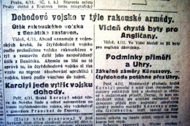 Situace na bojišti, 4. 11. 1918