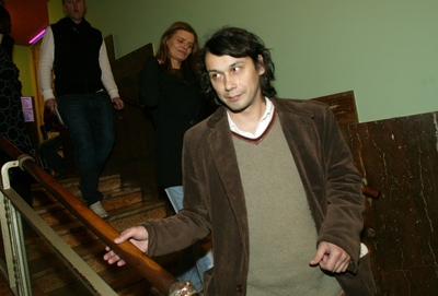 Pavel Liška na večírku po premiéře filmu.