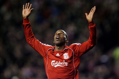 Ryan Babel z Liverpoolu, klíčový muž čtvrtfinále Ligy mistrů.