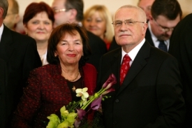 Prezident Václav Klaus s manželkou Livií