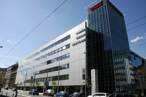 Ilustrační foto - budova Anděl media centra, ve kterém sídlí deník Mladá fronta Dnes společnosti Mafra