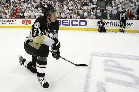 Ruská hvězda Pittsburghu Jevgenij Malkin.