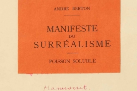 Rukopis Manifestu surrealismu.
