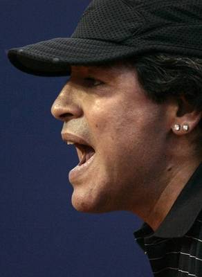 Bývalá argentinská fotbalová hvězda Diego Maradona. Bývalá argentinská fotbalová hvězda Diego Maradona.