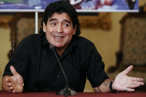 Fotbalová legenda Diego Maradona. Fotbalová legenda Diego Maradona.