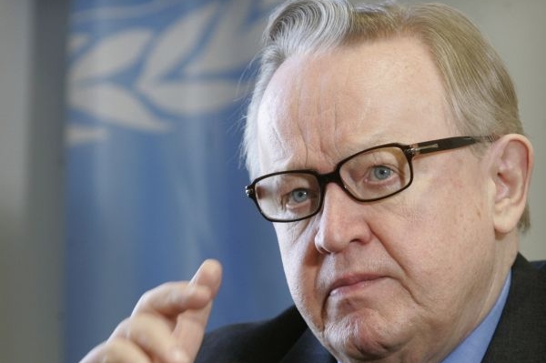 Čerstvý laureát Nobelovy ceny za mír, finský exprezident Ahtisaari