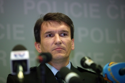 Policejní prezident Oldřich Martinů na tiskové konferenci