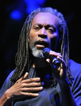 Bobby McFerrin při pražském koncertu.